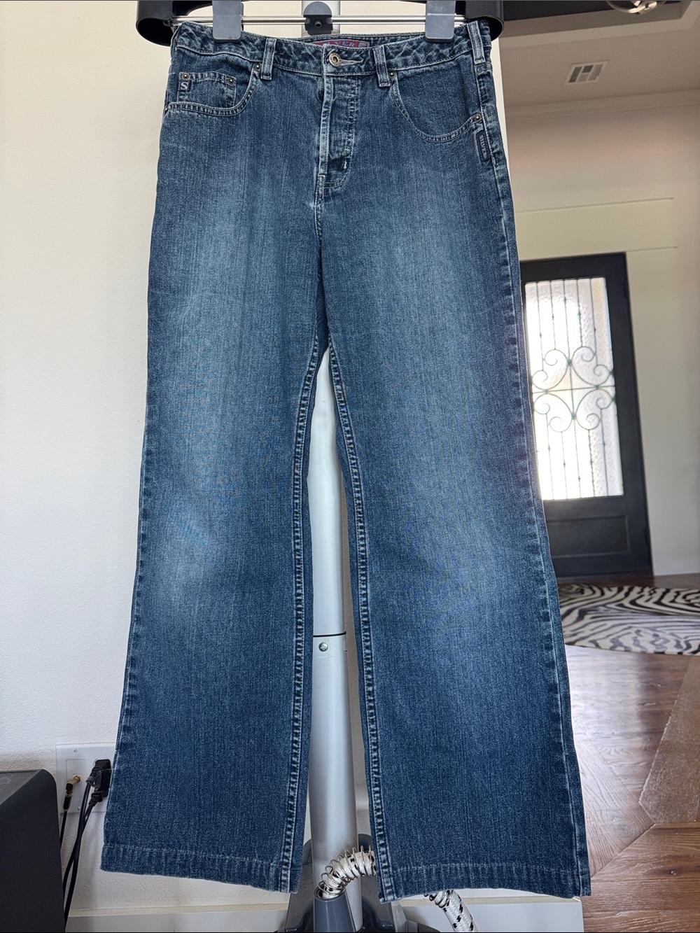 Silver Jeans Women’s Western Glove Works Jeans Sz 31 X 33 Blue High Rise